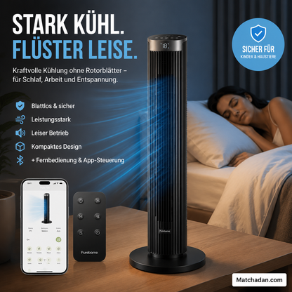 🌀 Tragbarer USB-Turmventilator mit 3 Geschwindigkeitsstufen – kompakt, leistungsstark & vielseitig – perfekt für Büro, Schlafzimmer & unterwegs