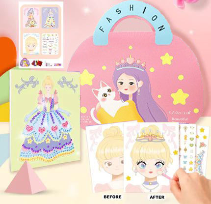 🔥Sonderangebot 50% Rabatt💝3-in-1-Spielset zum Ankleiden und Schminken einer Prinzessin💅