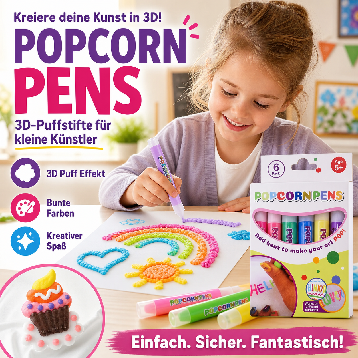 📢📢50 % Rabatt!! 🎁🎄Weihnachtsangebot 50% OFF - DIY Bubble-Popcorn-Zeichenstifte