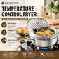 🍳🌡️ Fritierkessel mit Temperaturregelung – Edelstahl 304 Fritierkorb mit Öl-Ablaufsystem | Premium Qualität