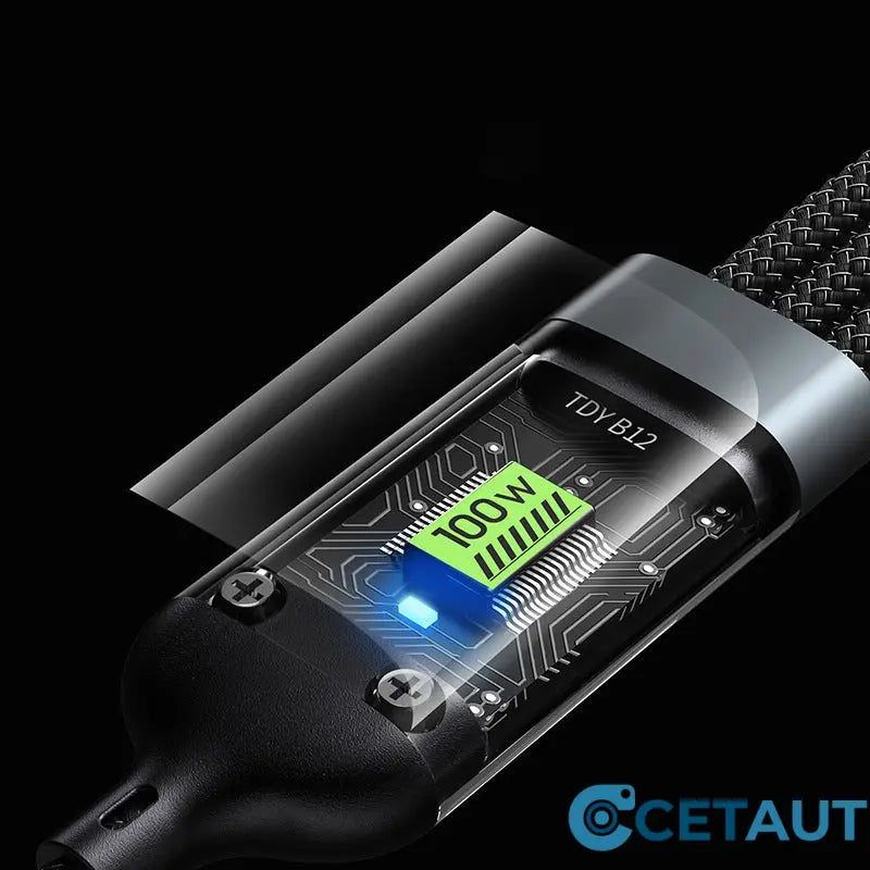 📱Transparentes, leuchtendes 3-in-1-Datenkabel mit superschneller Aufladung