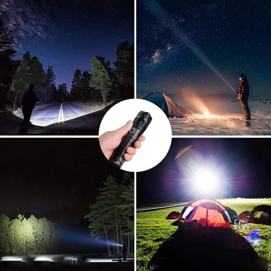 ✨75% Rabatt am letzten Tag des Verkaufs✨ Superhelle, leistungsstarke, hohe Lumen, lange taktische Taschenlampen mit wiederaufladbarer Batterie