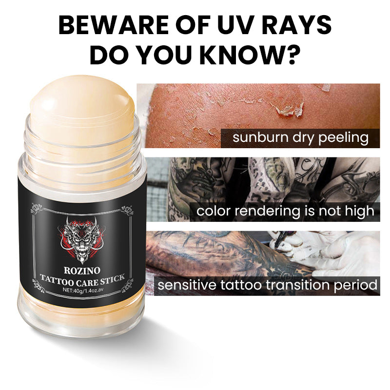Tattoo Pflege Stick für leuchtende Farben & geschmeidige Haut – Farbfixierende Creme für neue und alte Tattoos