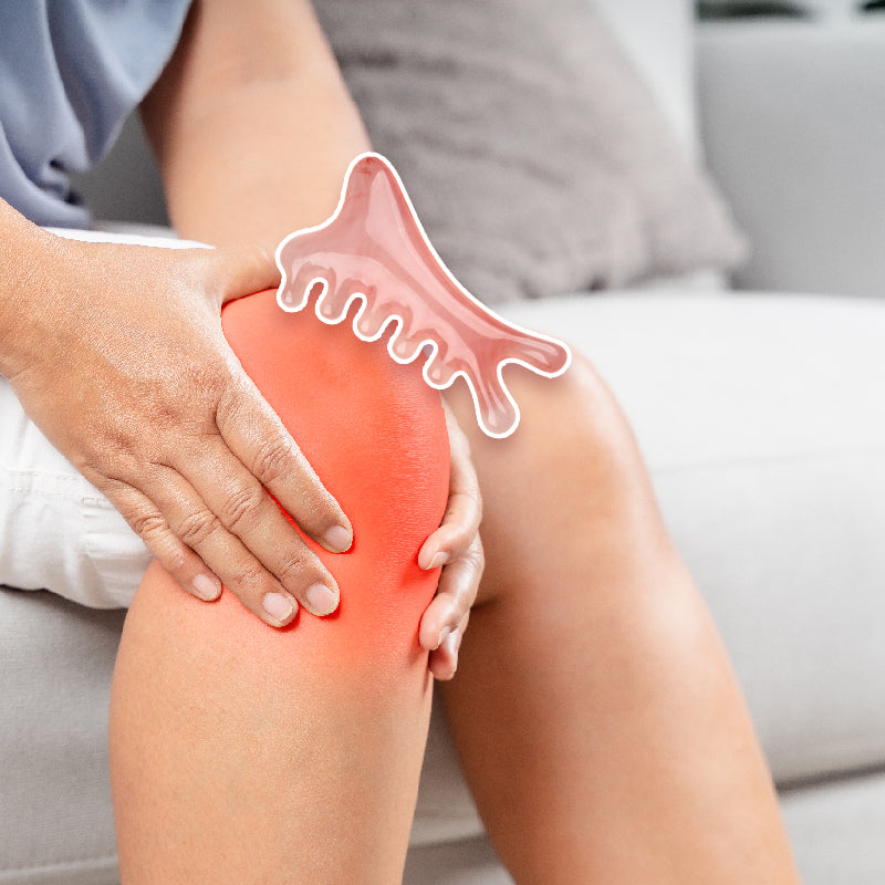 Multifunktionaler Kopfhautmassage-Kamm und Gua Sha Werkzeug