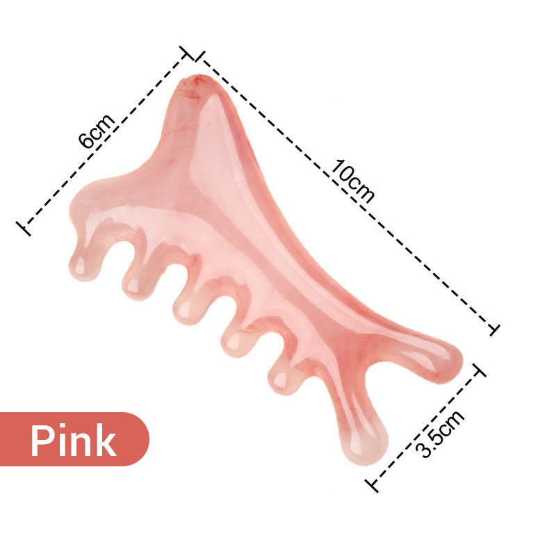 Multifunktionaler Kopfhautmassage-Kamm und Gua Sha Werkzeug