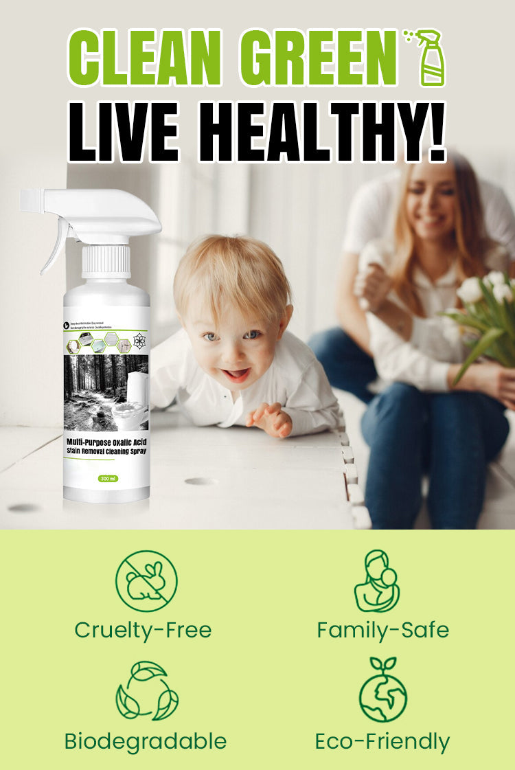 🌿🧼【Hochwirksamer Oxalsäure-Reiniger】– Ein Sprühstoß, ein Wisch und hartnäckige Flecken verschwinden sofort! 🚫🧽