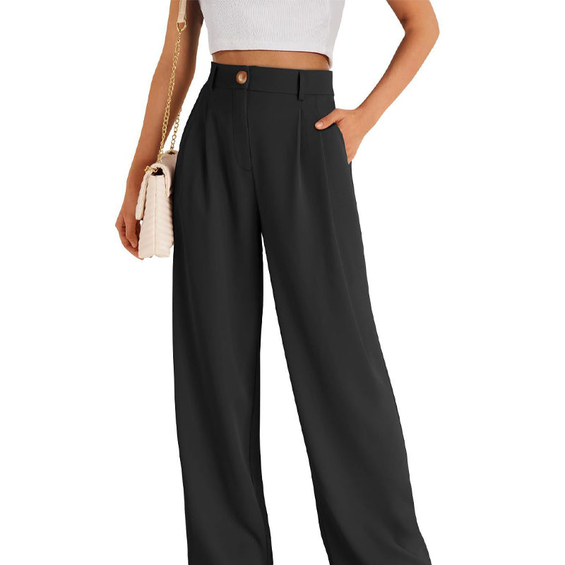🌸 Zeitlich begrenzter Sale! 57 % Rabatt 👖 Damenhose mit hoher Taille und geradem Bein – minimalistischer Stil ✨