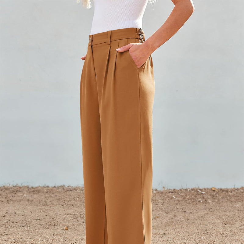 🌸 Zeitlich begrenzter Sale! 57 % Rabatt 👖 Damenhose mit hoher Taille und geradem Bein – minimalistischer Stil ✨