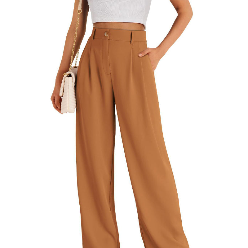 🌸 Zeitlich begrenzter Sale! 57 % Rabatt 👖 Damenhose mit hoher Taille und geradem Bein – minimalistischer Stil ✨