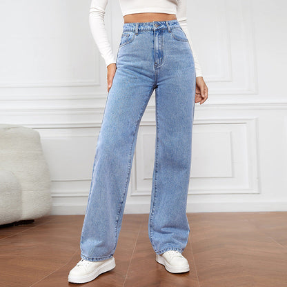 ⏰Neuer exklusiver Flash Sale 57 % RABATT🔥Lässige Stretchjeans mit hoher Taille, mehreren Taschen und weitem Bein