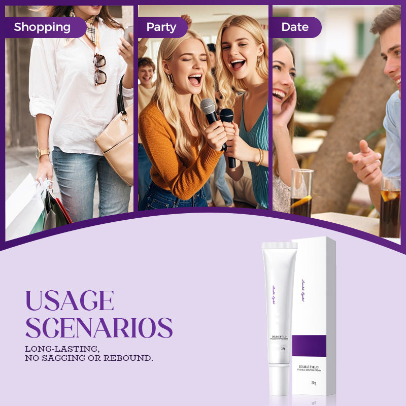 Langanhaltende und unsichtbare Styling-Creme für doppelte Lidfalte