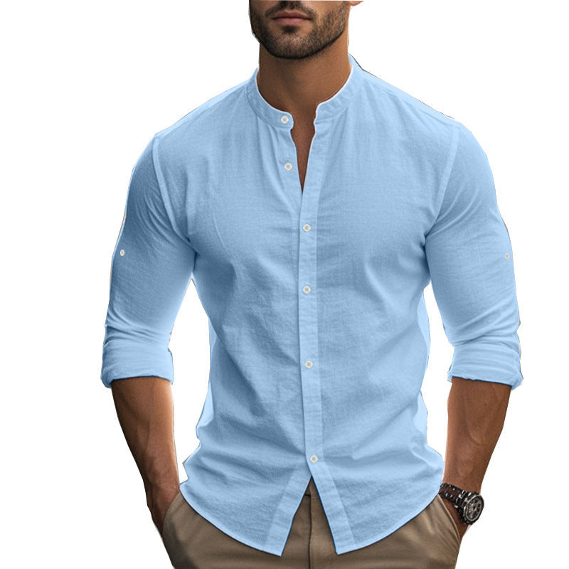 ✨Herren lässiges zweiteiliges Leinen-Set: Oberteil und Shorts💫