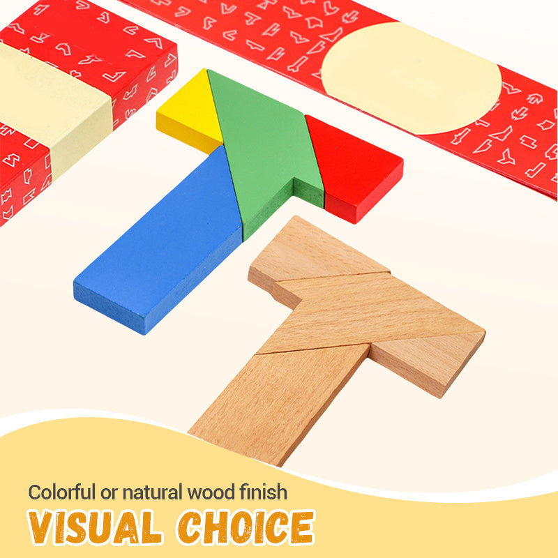 💥Sichern Sie sich 60 % Rabatt! Holz-Puzzle-Spielzeug in T-Form für pädagogische Zwecke