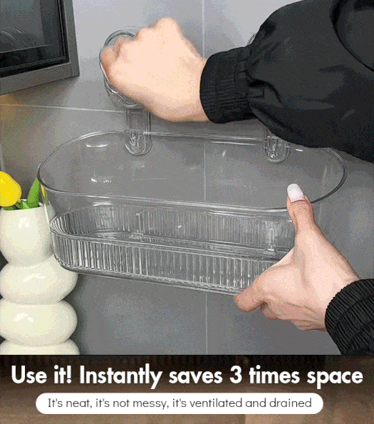 🎅Weihnachtsvorverkauf🎁No-Drill Badezimmer Saug-Aufbewahrungsbox - große Kapazität & starke Tragfähigkeit