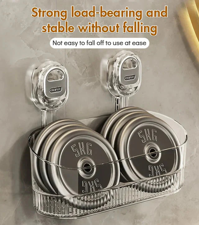 🎅Weihnachtsvorverkauf🎁No-Drill Badezimmer Saug-Aufbewahrungsbox - große Kapazität & starke Tragfähigkeit