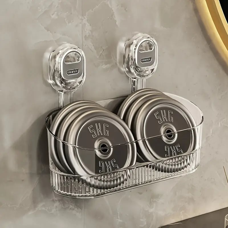 🎅Weihnachtsvorverkauf🎁No-Drill Badezimmer Saug-Aufbewahrungsbox - große Kapazität & starke Tragfähigkeit