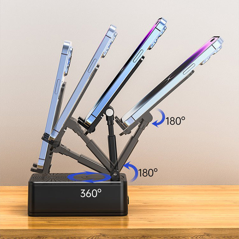 Geschenkauswahl – 3 in 1 – Kabelloser Bluetooth-Lautsprecher, Ladestation, Handyhalterung