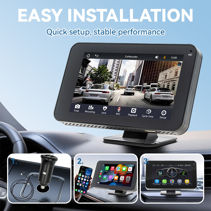 📱4,7-Zoll-HD-Touchscreen-Multimedia-Player für Ihr Auto – Mit einem einfachen Wisch verwandeln Sie Ihr Fahrzeug in ein intelligentes Entertainment-Center! 🚗✨