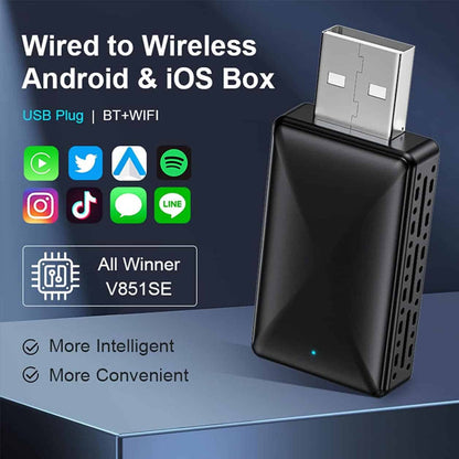 Kabellose CarPlay-Box mit USB-Anschluss