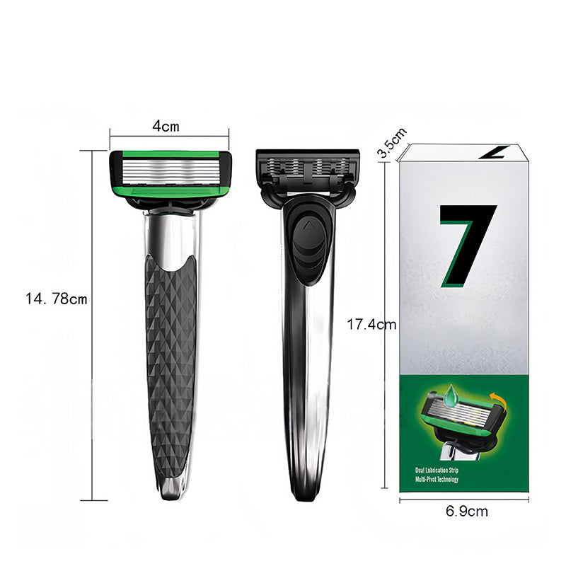 Manueller Mehrklingen-Systemrasierer für Herren