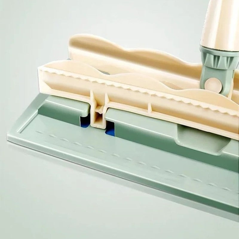 🏆Flachmopp mit Edelstahlgriff, mit wiederverwendbaren, waschbaren Wischtüchern