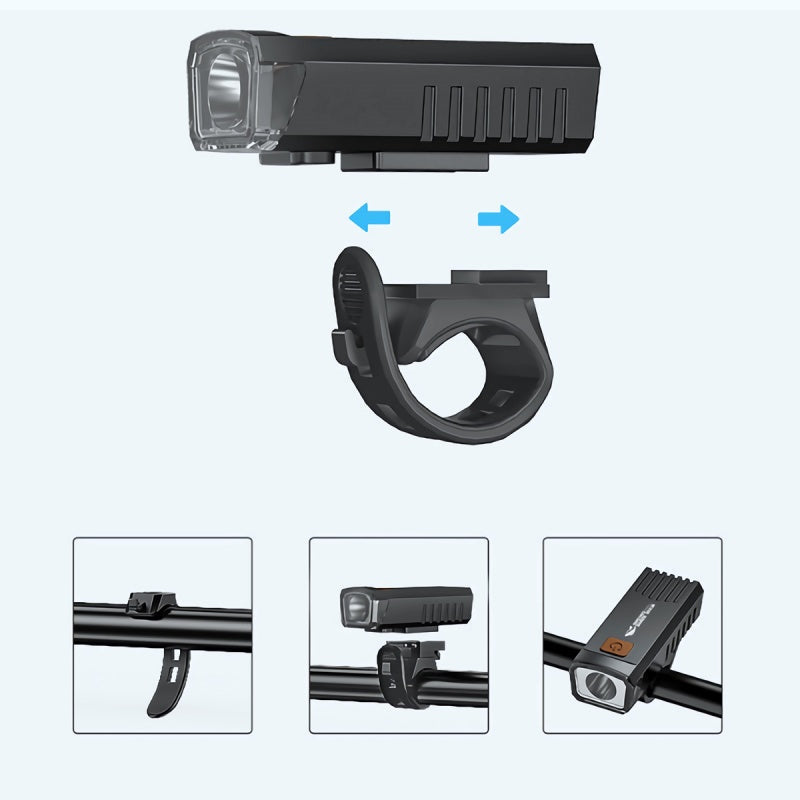 Wasserdichtes wiederaufladbares Fahrrad-Frontlicht mit Clip