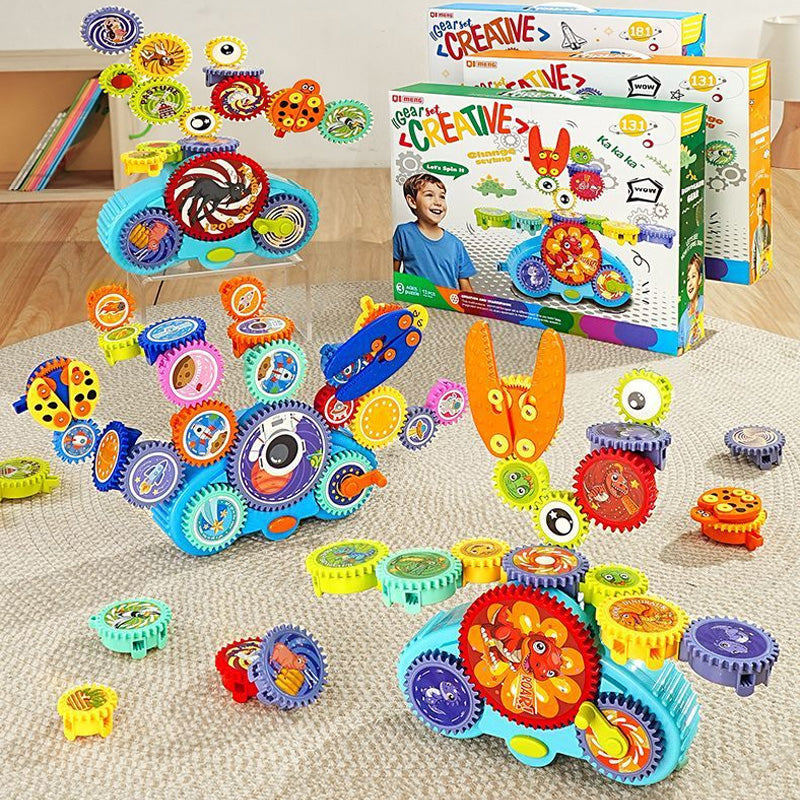✨✨Lassen Sie Ihr Kind kreativ sein. ✨Transforming Gear Elektrisches Bausteinspielzeug
