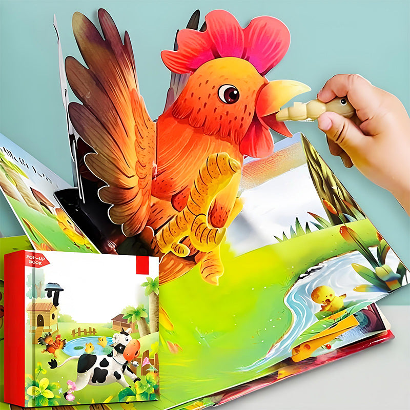 Pop-up-Buch mit Tiermotiven für Kinder