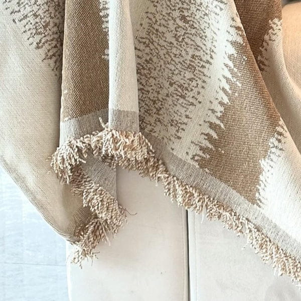 Trendiger gestreifter atmungsaktiver Chenille-Sofaüberwurf