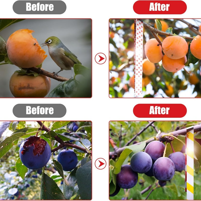 Doppelseitiges Reflektorband gegen Vögel