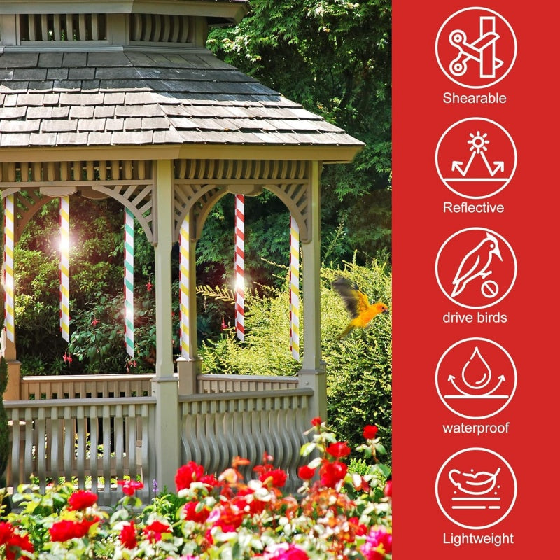 Doppelseitiges Reflektorband gegen Vögel