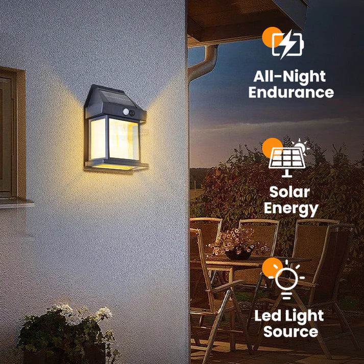 🔥 KAUF 2 ERHALT 3! 💡 SOLAR-WANDLEUCHTE MIT BEWEGUNGS-SENSOR - Automatisches Ein-/Ausschalten, Wasserdicht und Einfach zu Installieren, Perfekt für Garten und Außenbereich 🌳