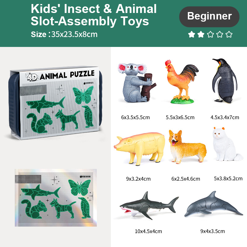 💖Black-Friday-Mega-Angebot – 50 % Rabatt!💖 ✨Kinderspielsachen für Kinder insekten und tierische Slot-Assembly