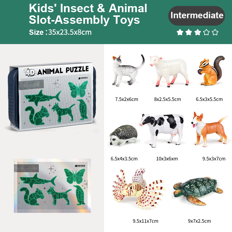 💖Black-Friday-Mega-Angebot – 50 % Rabatt!💖 ✨Kinderspielsachen für Kinder insekten und tierische Slot-Assembly