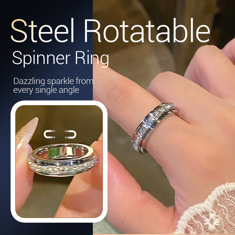🎊 Zeitlich begrenztes Angebot: 57 % Rabatt ⏰💖 Drehbarer Zirkonia-Ring aus Titanstahl💍