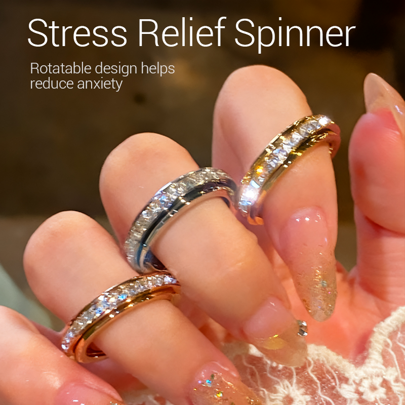 🎊 Zeitlich begrenztes Angebot: 57 % Rabatt ⏰💖 Drehbarer Zirkonia-Ring aus Titanstahl💍