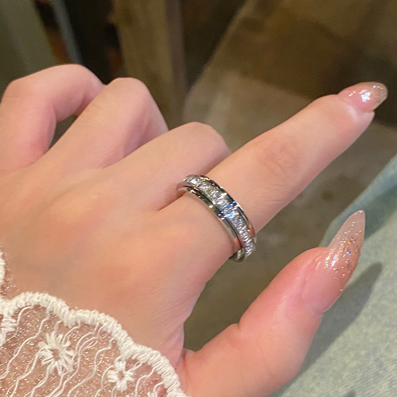 🎊 Zeitlich begrenztes Angebot: 57 % Rabatt ⏰💖 Drehbarer Zirkonia-Ring aus Titanstahl💍