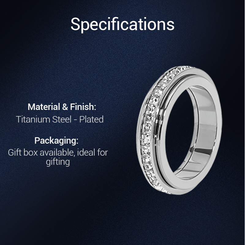 🎊 Zeitlich begrenztes Angebot: 57 % Rabatt ⏰💖 Drehbarer Zirkonia-Ring aus Titanstahl💍