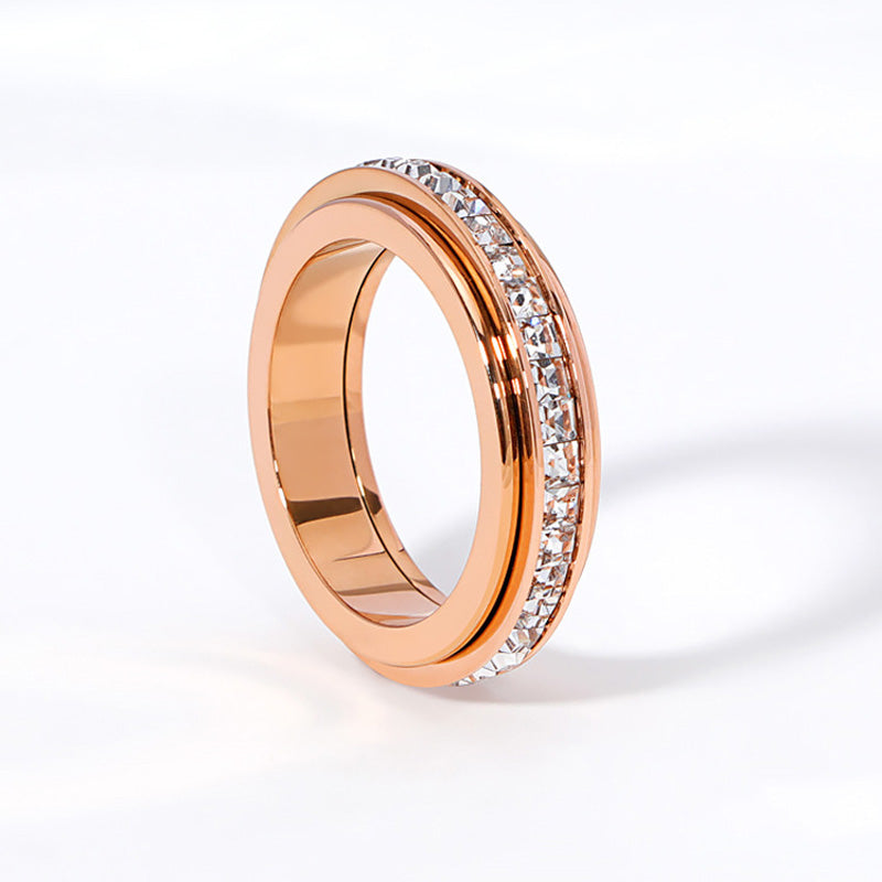 🎊 Zeitlich begrenztes Angebot: 57 % Rabatt ⏰💖 Drehbarer Zirkonia-Ring aus Titanstahl💍