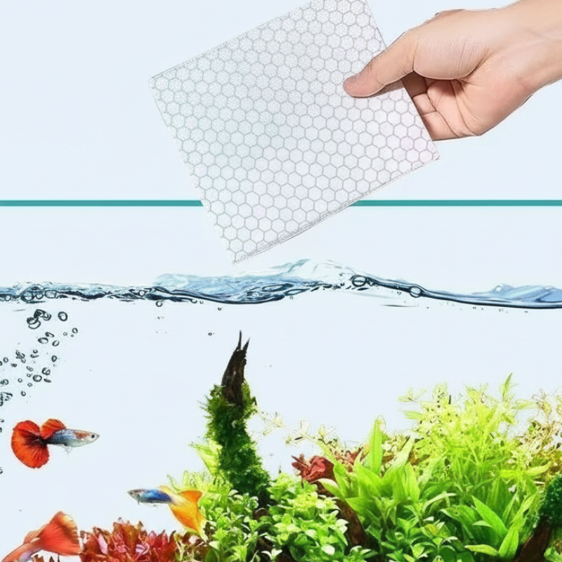 Aquarium-Wasserklärungsblätter