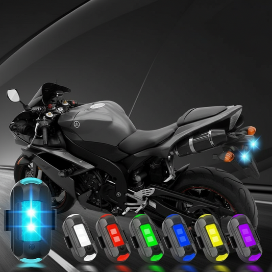 🔦 Drahtloses, vibrationsaktiviertes Blinklicht – 7-farbiges LED-Sicherheitssignallicht, geeignet für Autos, Fahrräder, Motorräder und den Einsatz im Freien 🚴‍♂️🚗✨