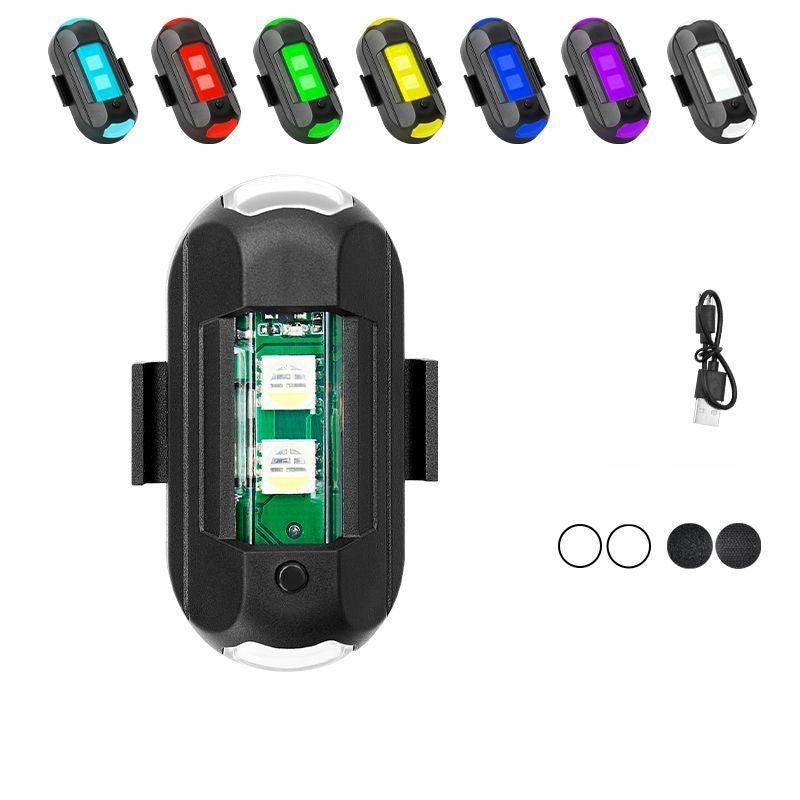 🔦 Drahtloses, vibrationsaktiviertes Blinklicht – 7-farbiges LED-Sicherheitssignallicht, geeignet für Autos, Fahrräder, Motorräder und den Einsatz im Freien 🚴‍♂️🚗✨