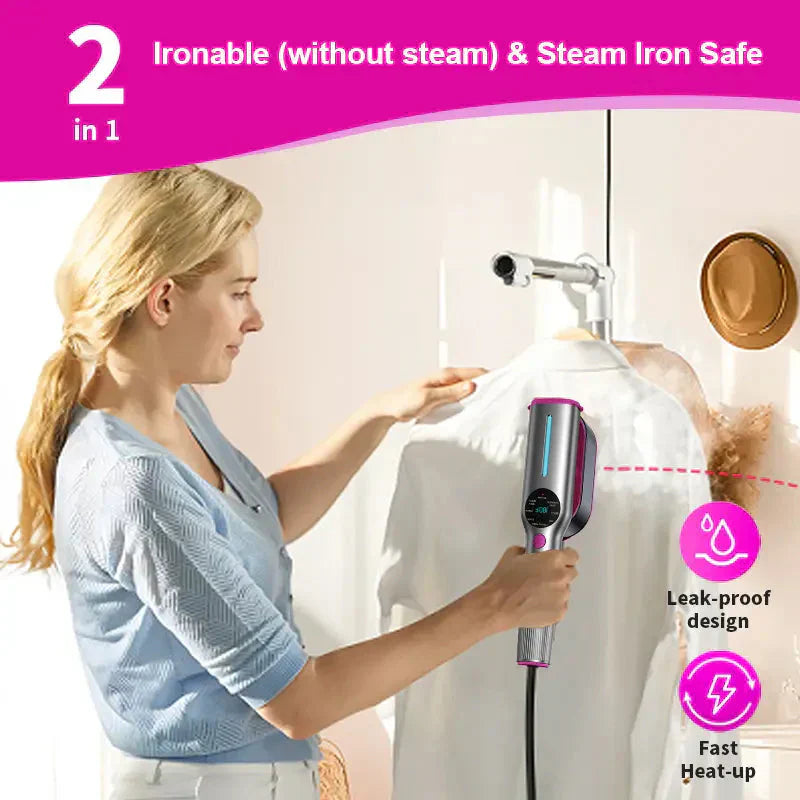 🥳Bestseller 2026💞💨 50 % Rabatt! 2-in-1-Dampfbügeleisen und Dampfgerät – tötet 99,99 % der Milben und Bakterien ab. Keramiksohle für gleichmäßige Wärmeverteilung. Geeignet für alle Arten von Stoffen, von Seide bis Baumwolle. 🛡️🌿