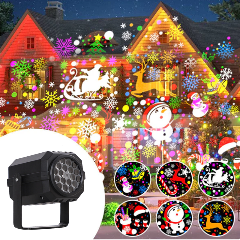 Rotierender LED-Weihnachtsmuster-Projektor