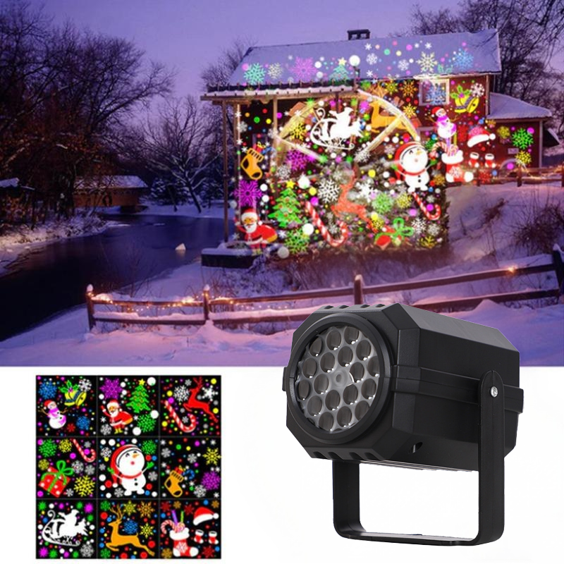 Rotierender LED-Weihnachtsmuster-Projektor
