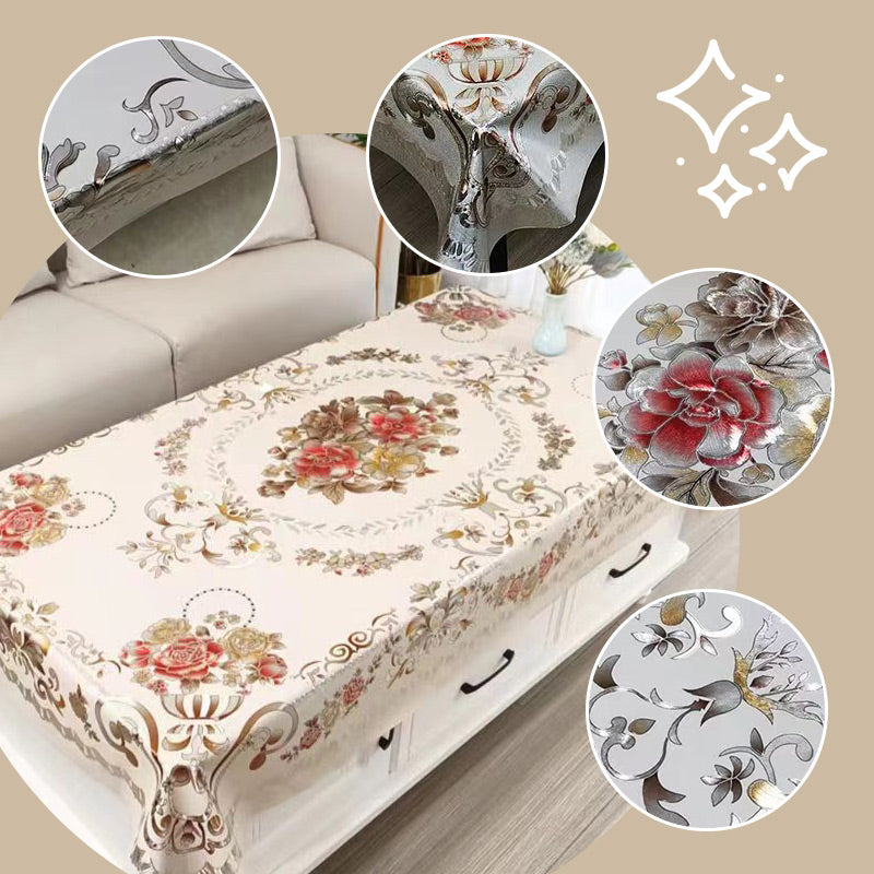 🍽️ 60% RABATT! 🎉 Wasserdichte Tischdecke – Ölabweisend, Elegantes Blumenmuster & Einfach zu Reinigen 📦
