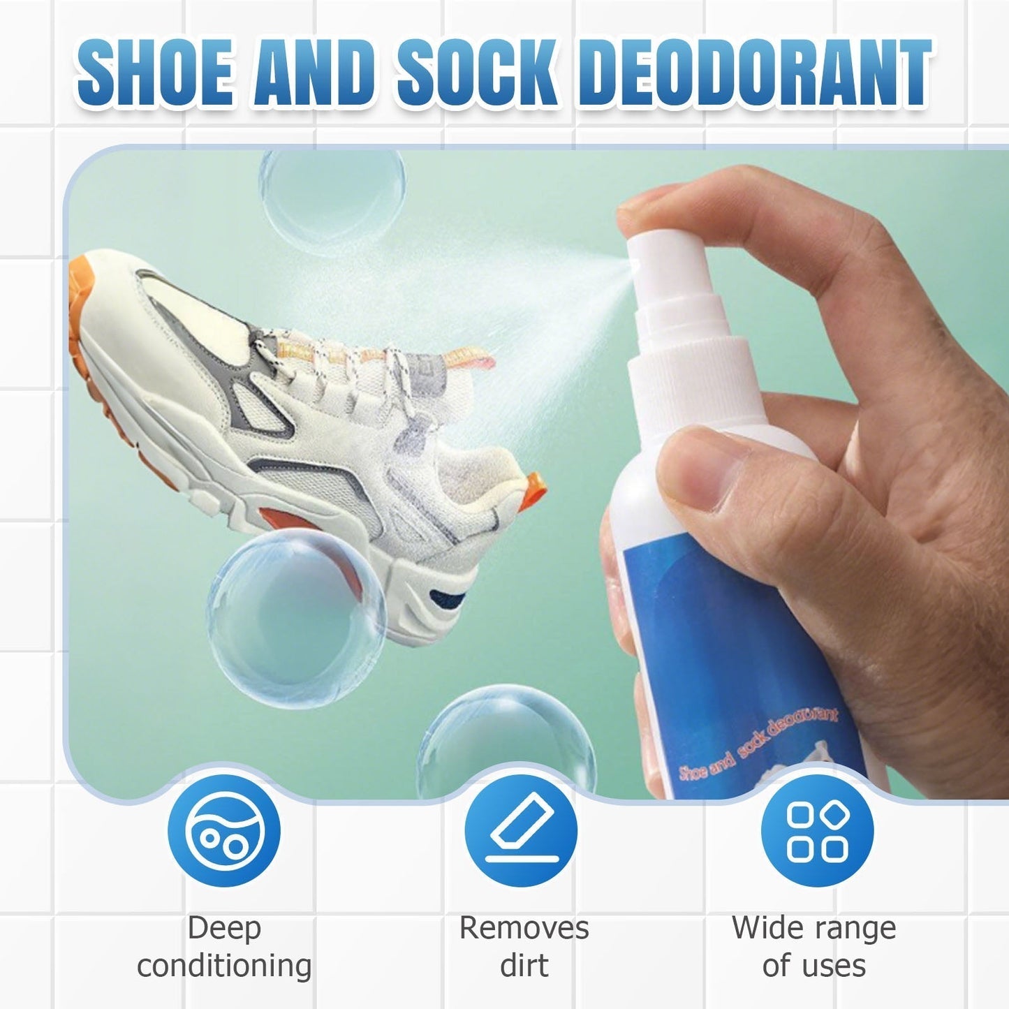 🦶Antibakterielles, schnell trocknendes Deodorant-Spray für Schuhe und Socken💨✨