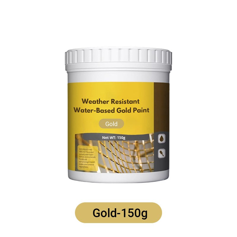 Wetterbeständige Goldfarbe auf Wasserbasis
