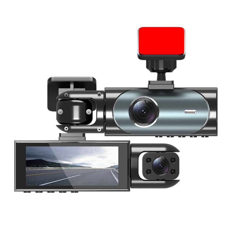 🚗💡 3-Kanal-Fahrkamera: Kabellose 1080P HD mit Infrarot-Nachtsicht & 24h Parküberwachung – Volle Kontrolle, Tag und Nacht! 📹🛡️