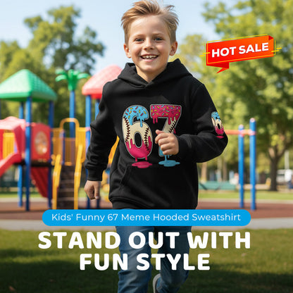 Grappige hoodie met 67 meme-design voor kinderen